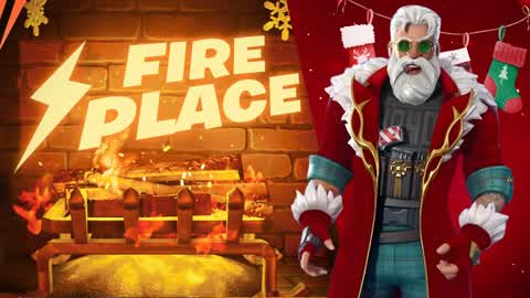 WINTERFEST CABIN FIREPLACE