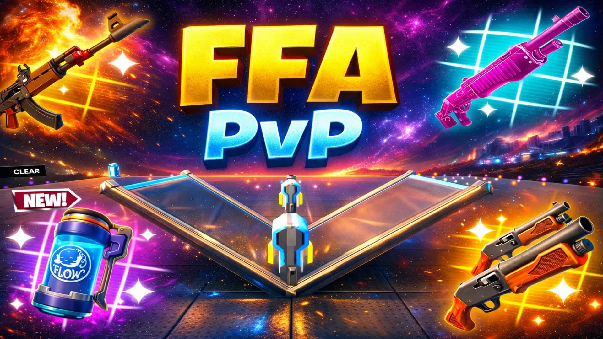 ⚔️💥 クレイジー FFA PvP 🔫🚀 +100 銃 🧨