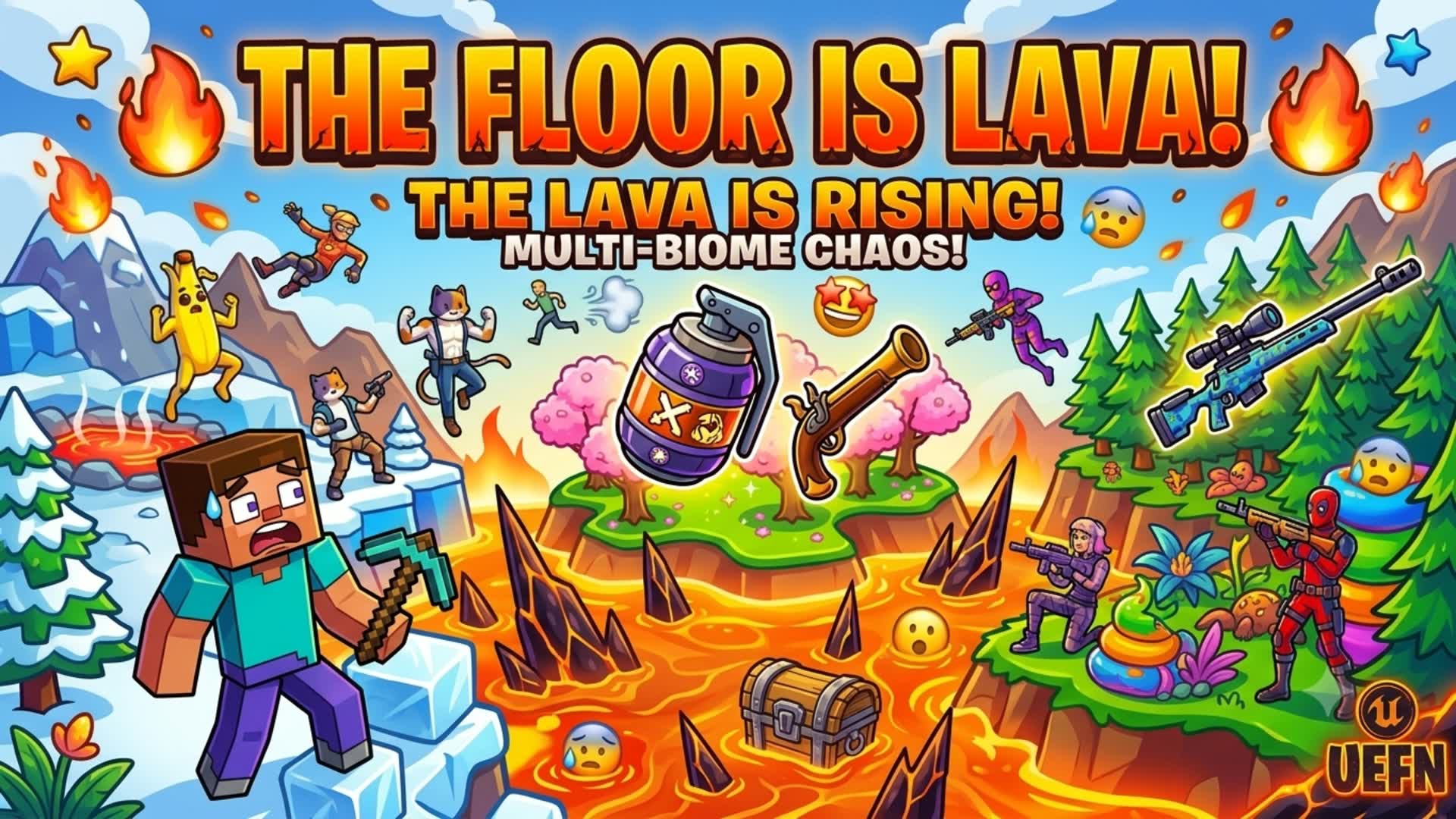 🔥 LAVA ESCAPE: 8-PLAYER ARENA 🔥