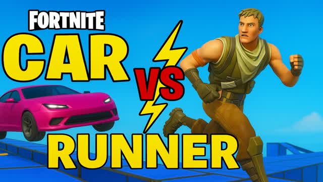 Car vs Runner - Fortnite craziest Game