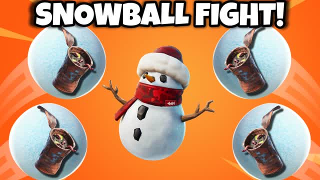 SNOWBALL FIGHT with CANS