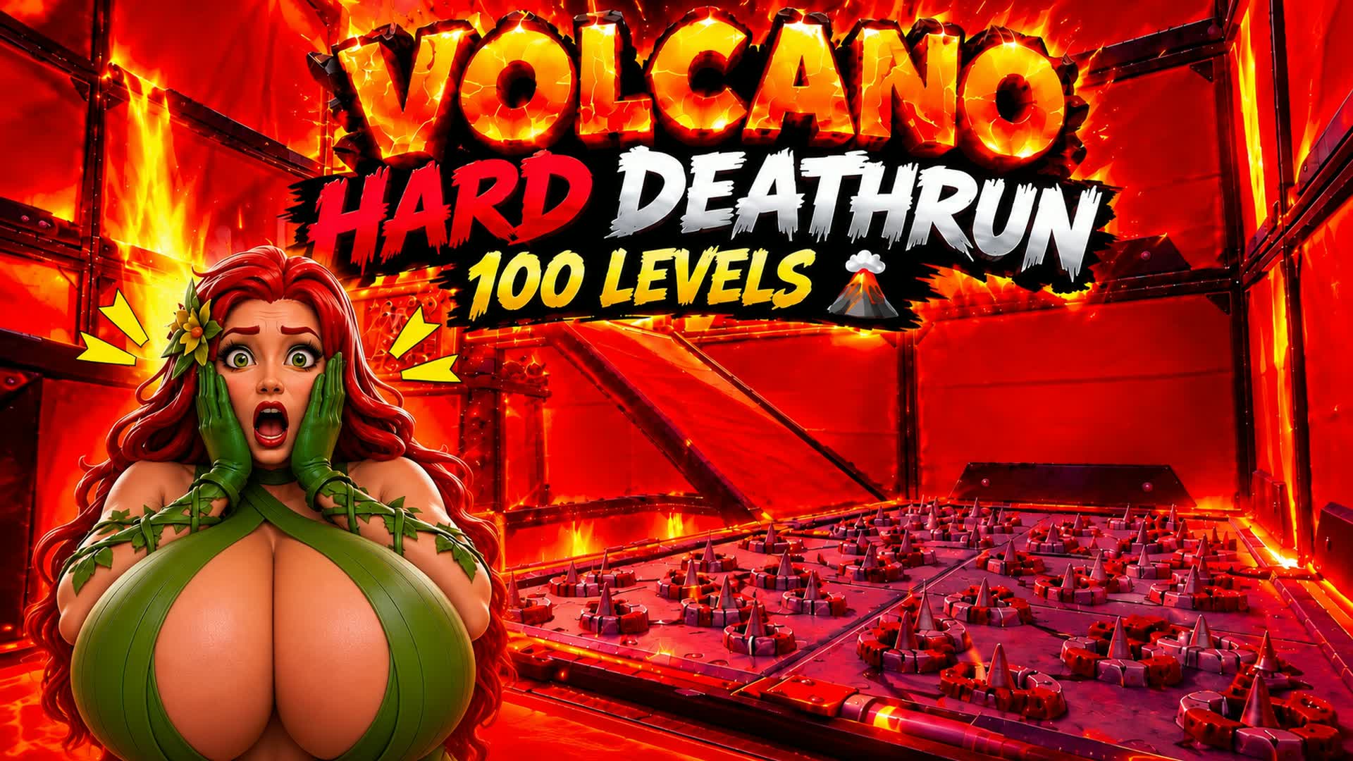 Volcano Hard Deathrun: 100 Levels 🌋