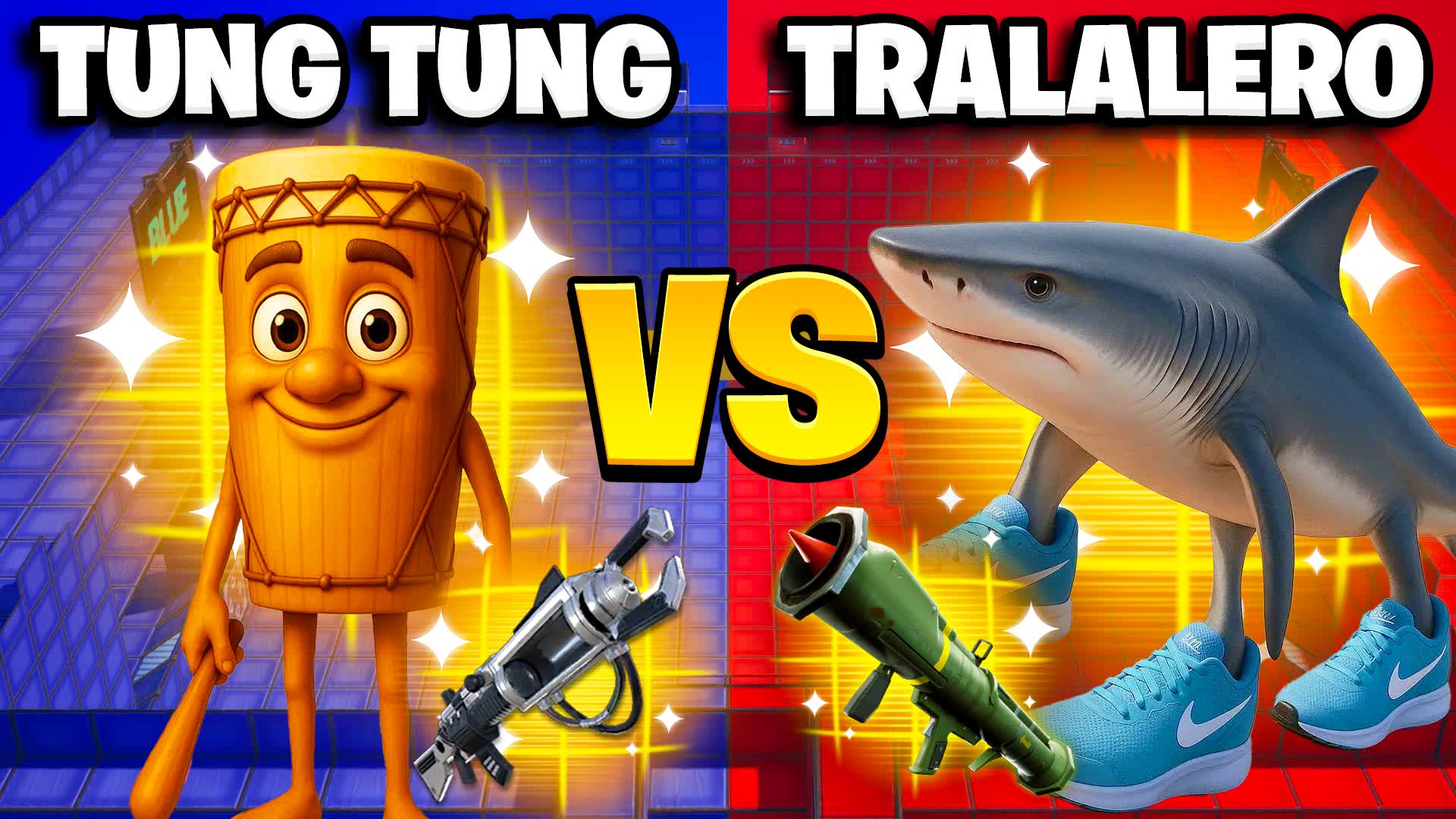🧠 TRALALERO VS TUNG TUNG🔴RED VS BLUE🔵