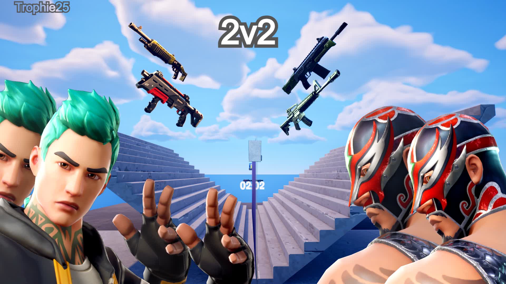2v2 build fights optional 2 minute timer 8430 7427 9140 by trophie25
