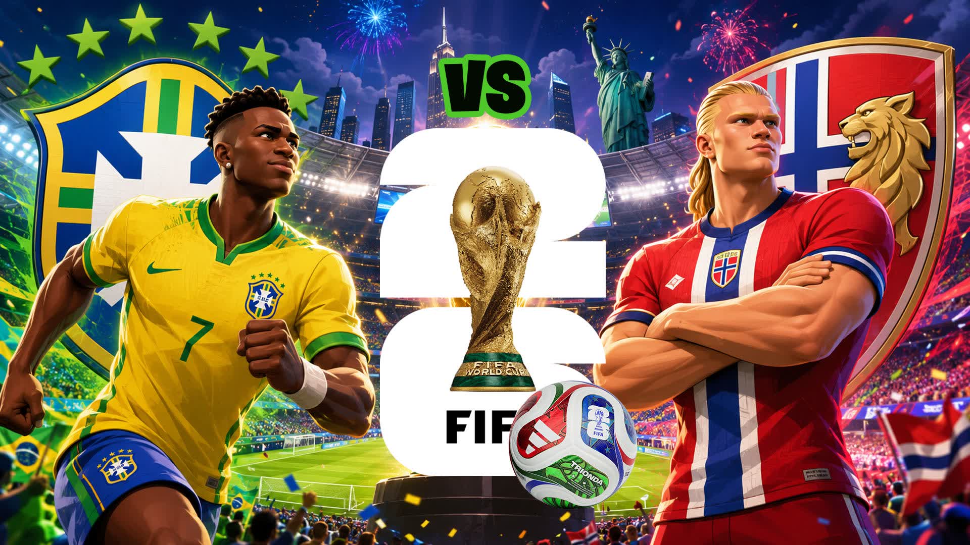BRAZIL vs NORWAY ⚽️ HAALAND vs VINICIUS