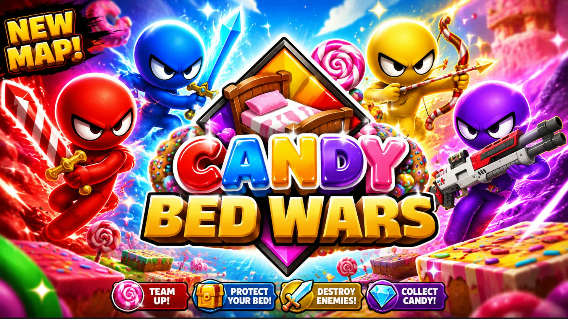 CANDY BED WARS 🍭