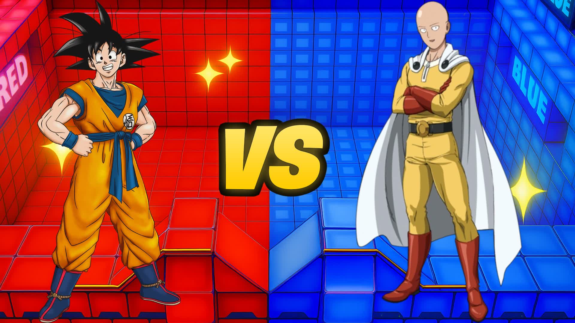 GOKU VS SAITAMA RED VS BLUE 🔴🔵