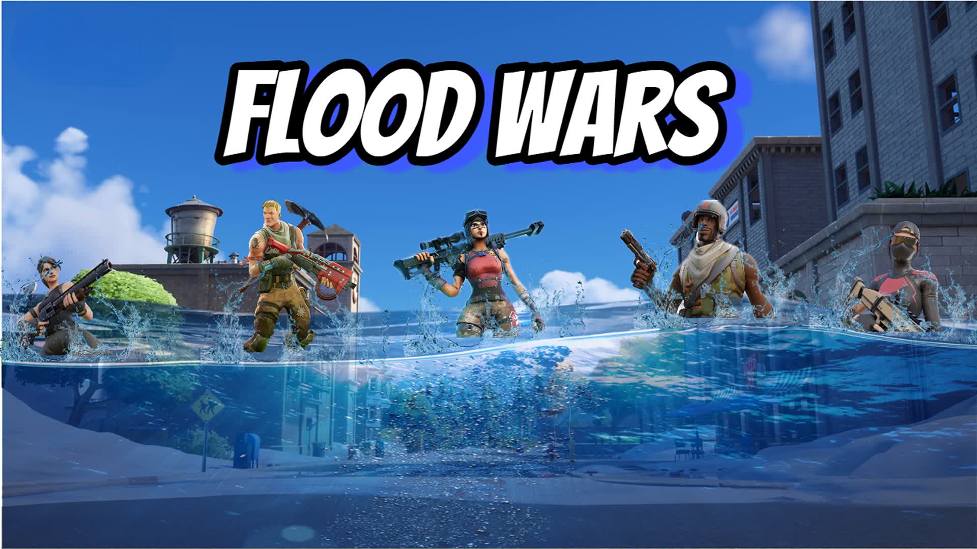 FLOOD WARS 559823412208 by kyd Fortnite Creative Map Code Fortnite.GG