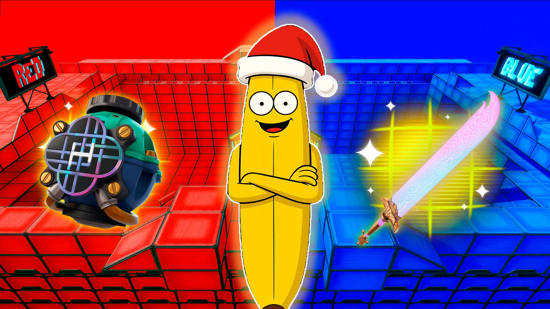 ベーシックバナナ 🍌 レッド対ブルー 🔵🔴 Kポップ