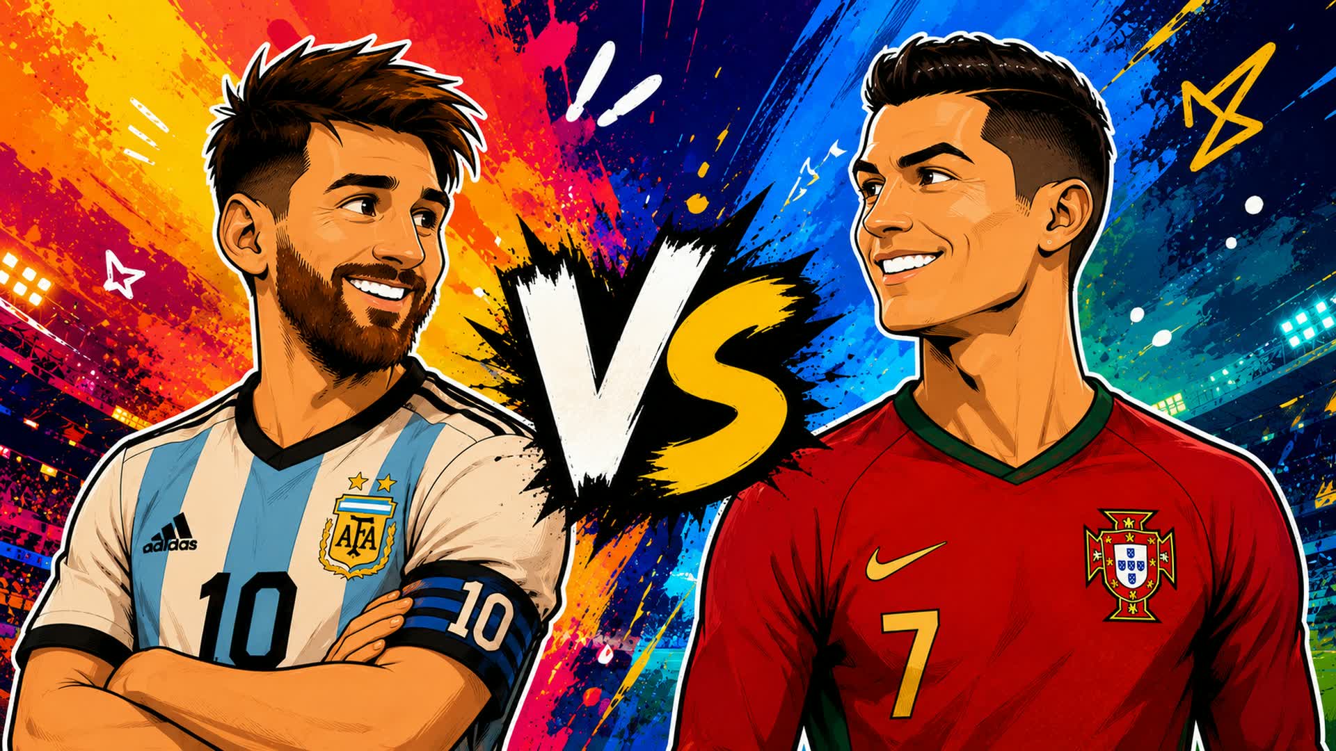 MESSI vs.RONALDO 赤vs青