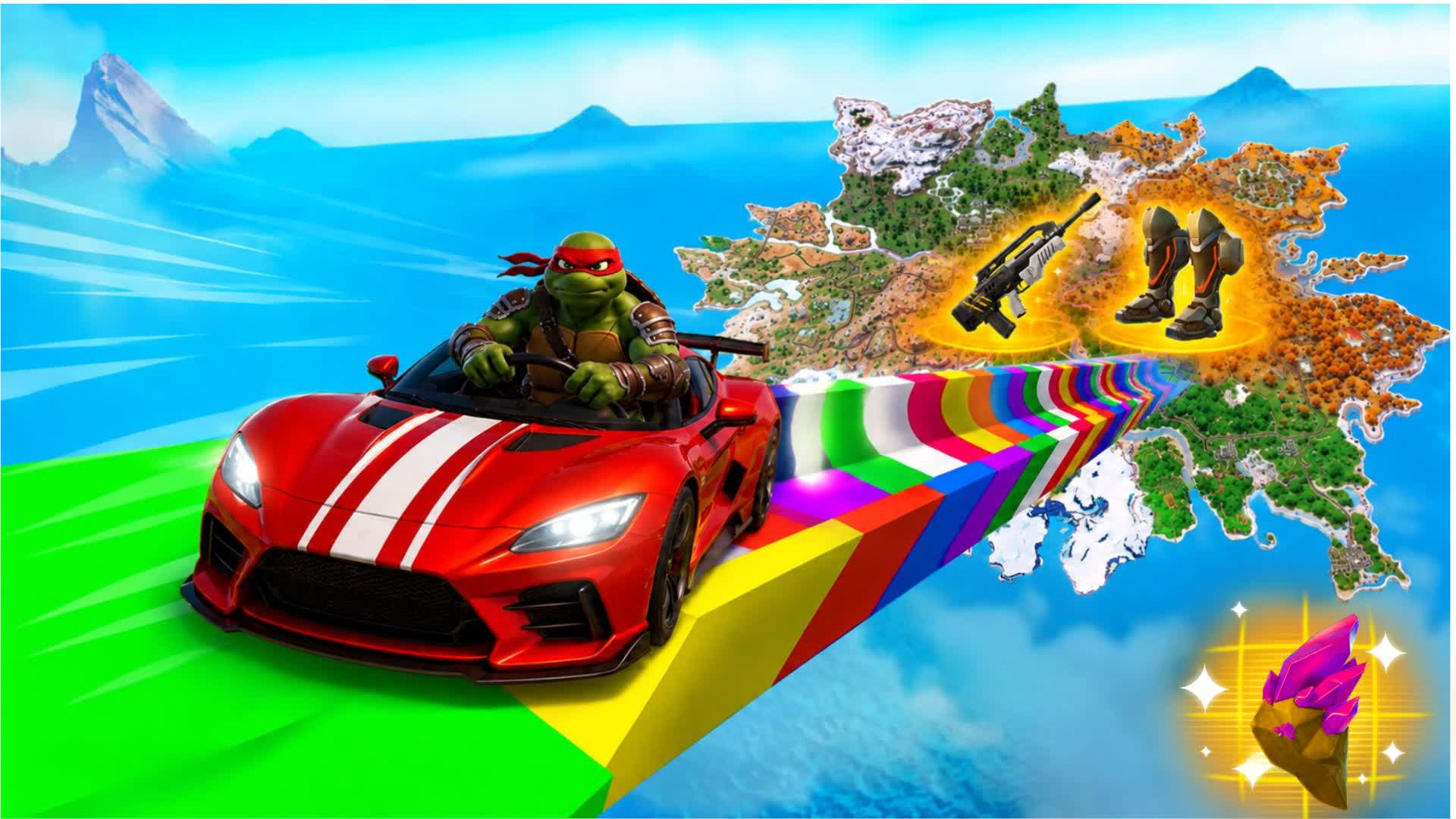 🐢TMNT 🚗MEGA RAMP CARS GAMES