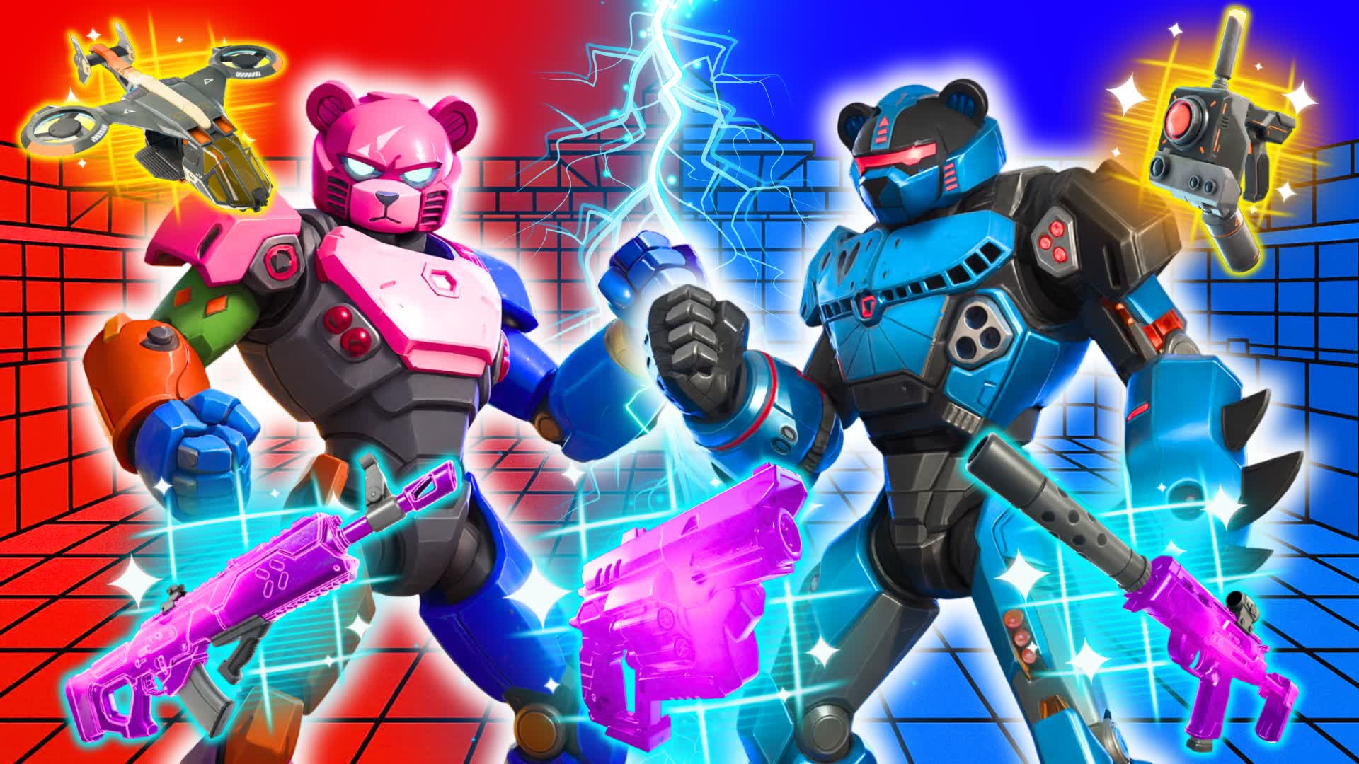 🐻MECHA RED VS BLUE🔴🔵
