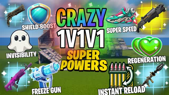 CRAZY 1V1V1 SUPERPOWER ZONE WARS FFA