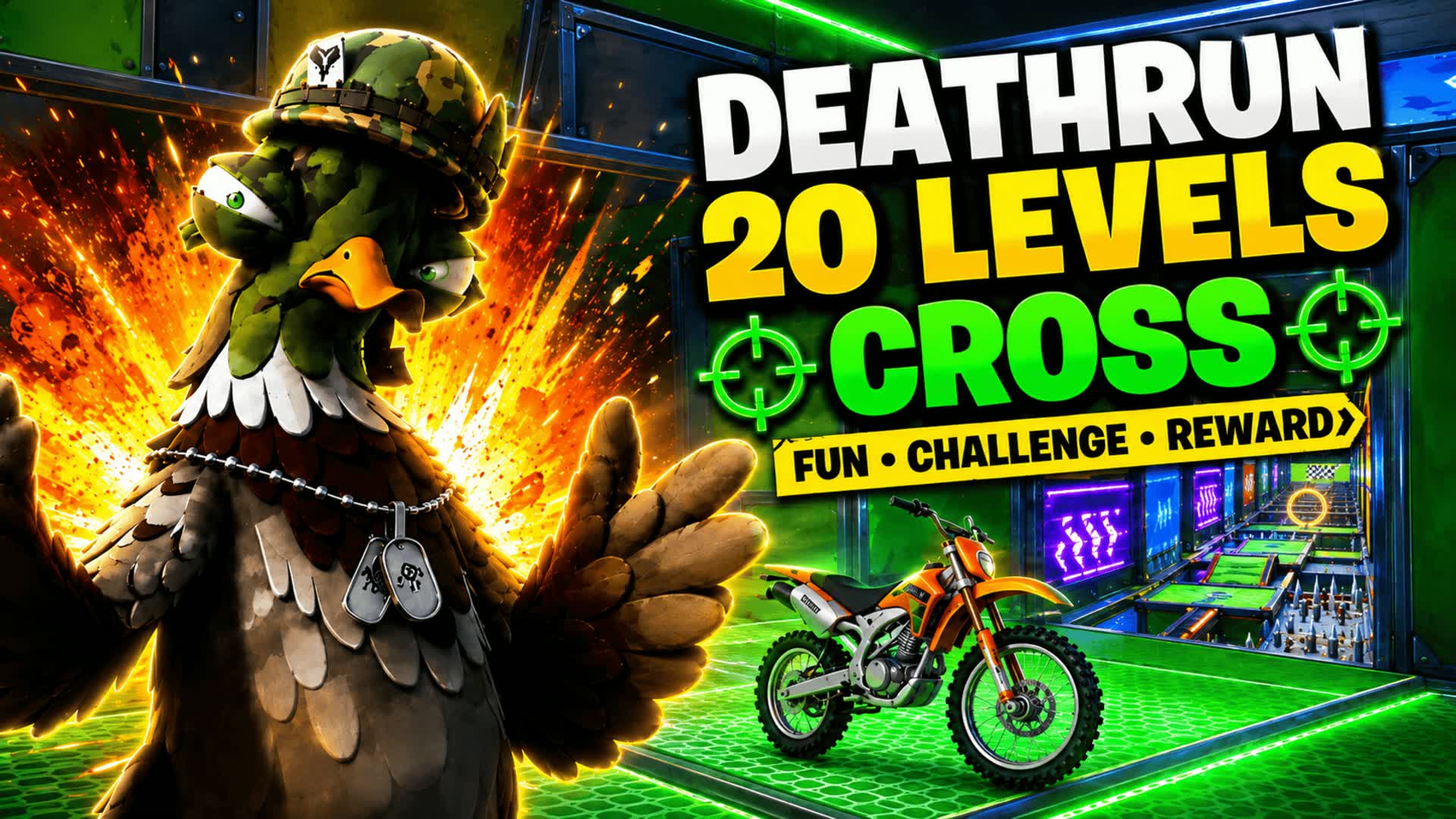 🔥DEATHRUN 20 LEVELS CROSS 🏍️