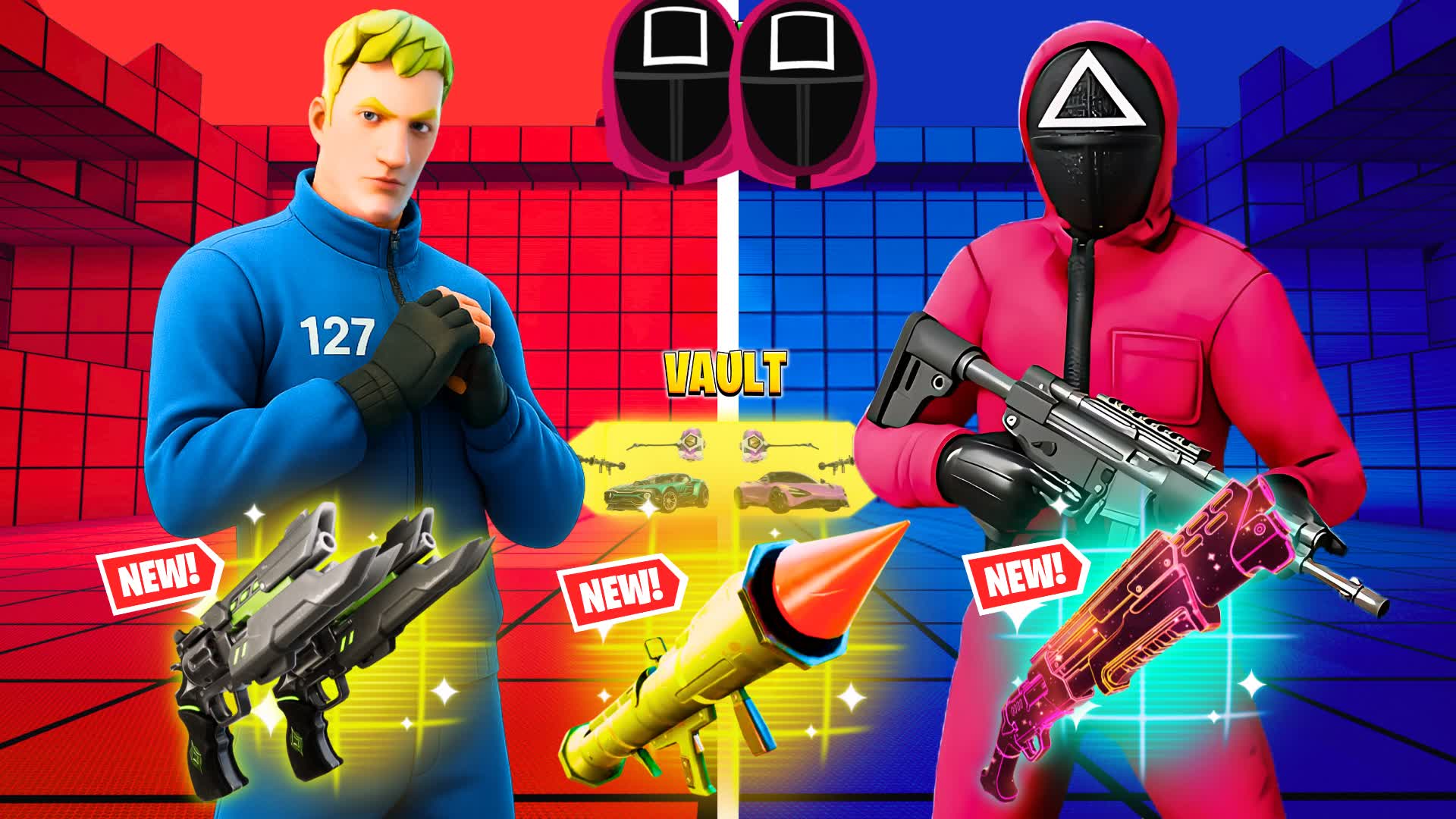 Squid game super red vs blue🔵🔴