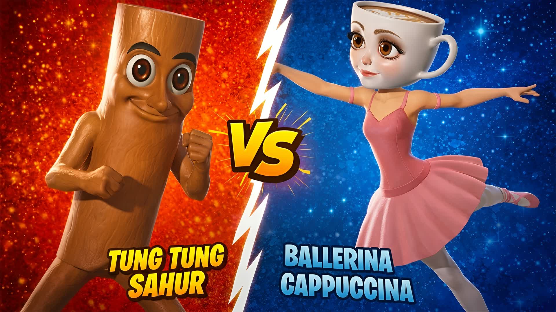 TUNG TUNG SAHUR VS BALLERINA CAPPUCCINA