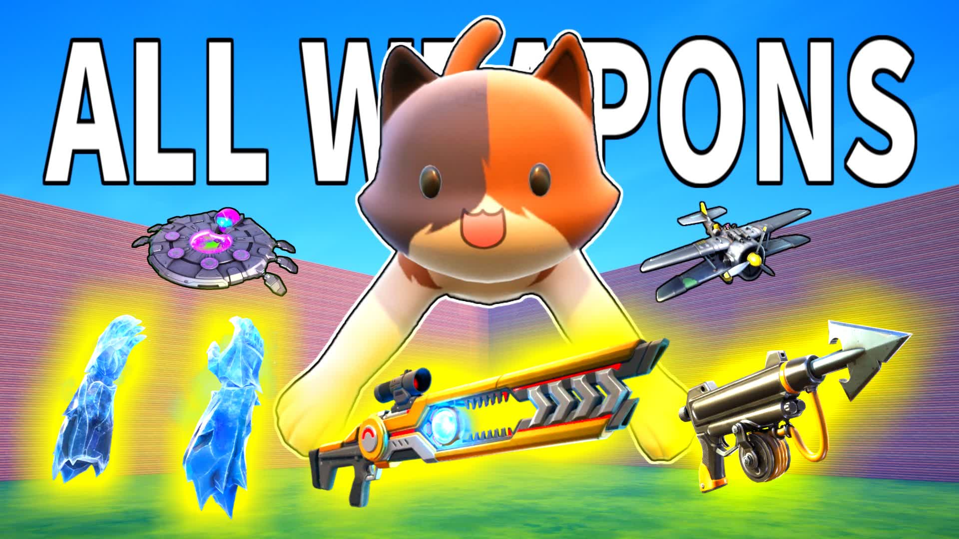 ALL WEAPONS キットの乱戦場＆新武器、建築、乗り物、アスレ練習マップ