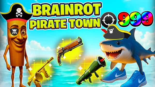🧠BRAINROT PIRATE TOWN FFA ALL GUN SAHUR