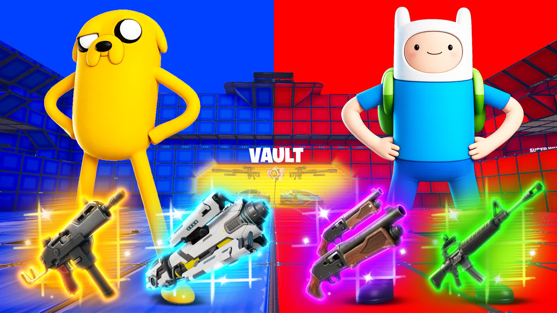 CRAZY ADVENTURE TIME RED VS BLUE🔴🔵