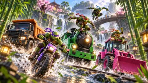 Cartoon cars and crazy cars