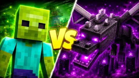 💚ZOMBIE VS ENDER DRAGON💜