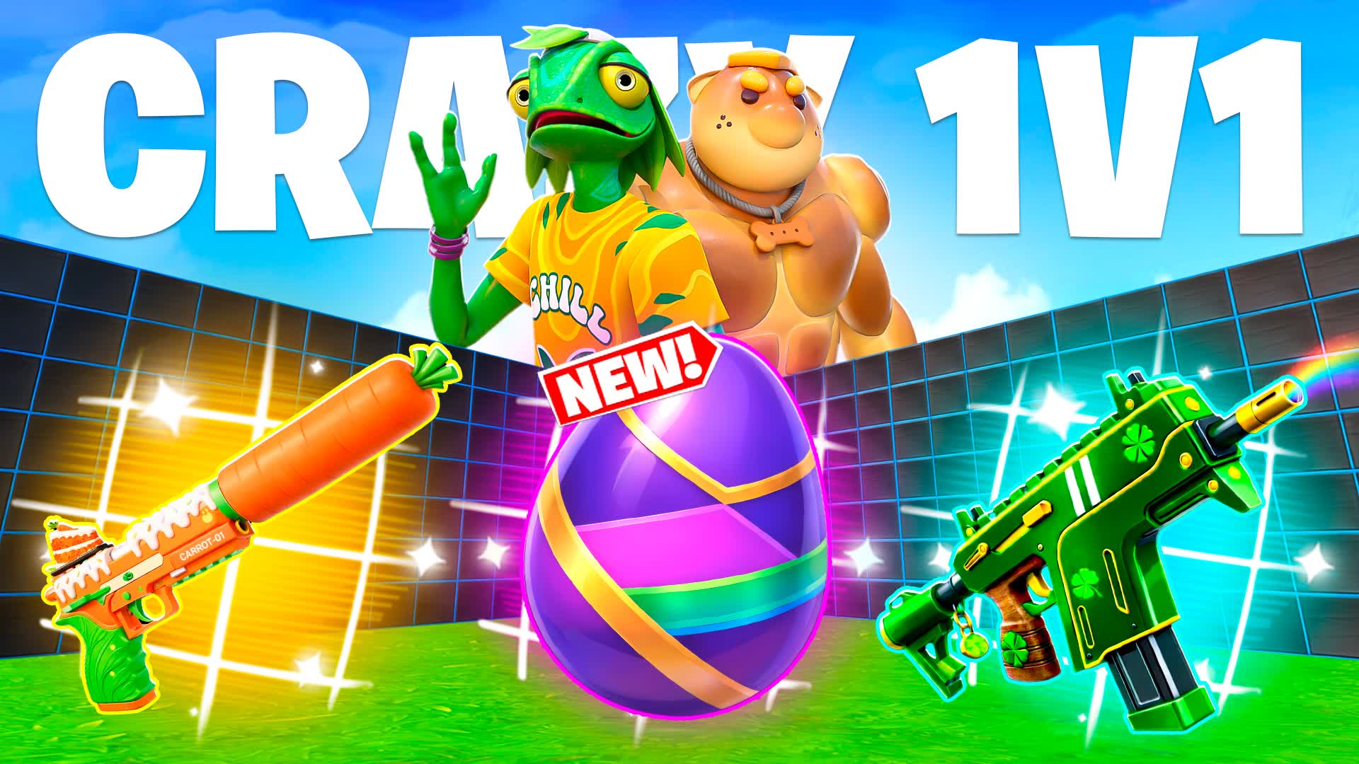 クレイジー 1V1 FFA - 全ての武器 & 乗り物