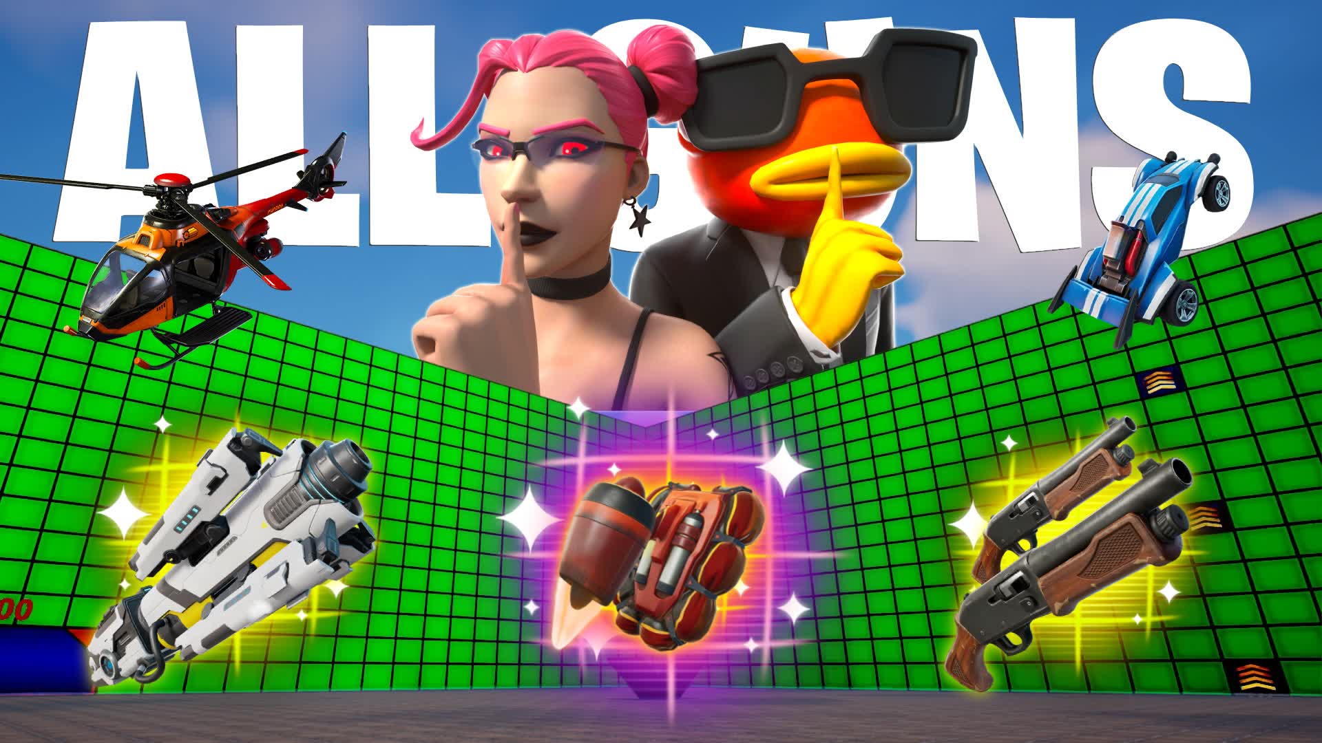 1V1 WITH EVERY GUN & SUPER POWER