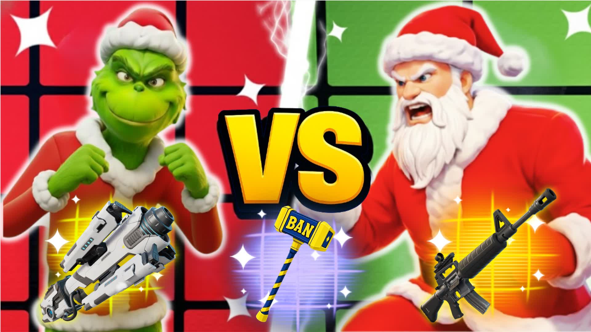 SANTA VS GRINCH RED VS BLUE🔴🔵 BEST1