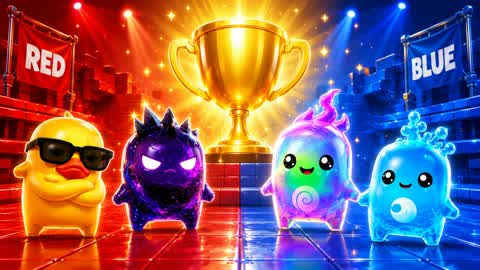 RED vs BLUE 🔴🔵 MEGA PVP BATTLE