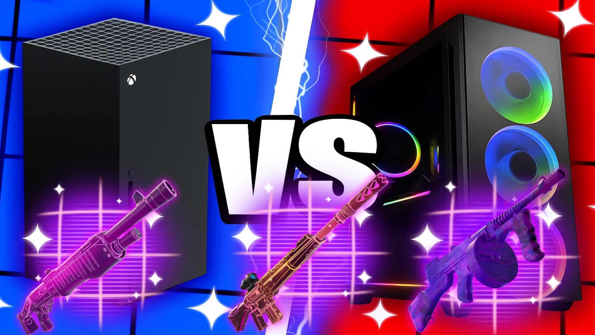 PC VS XBOX ⭐ RED VS BLUE 🔴🔵 (ALL GUNS)