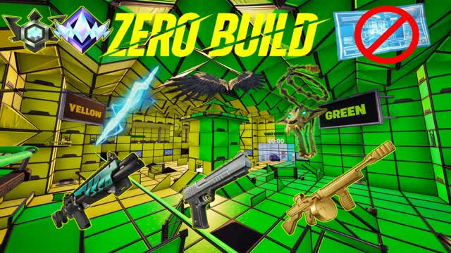 CRAZY 👽GREEN VS YELLOW🌟ZERO BUILD🚫