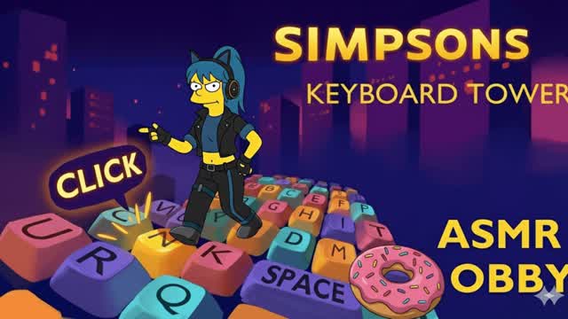 ASMR Simpsons KeyboardTower PARKOUR 🍩