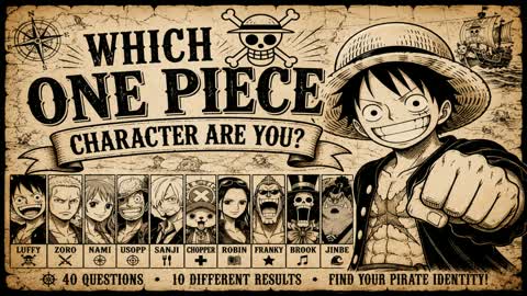 WHICH ONE PIECE CHARACTER ARE YOU?| QUIZ