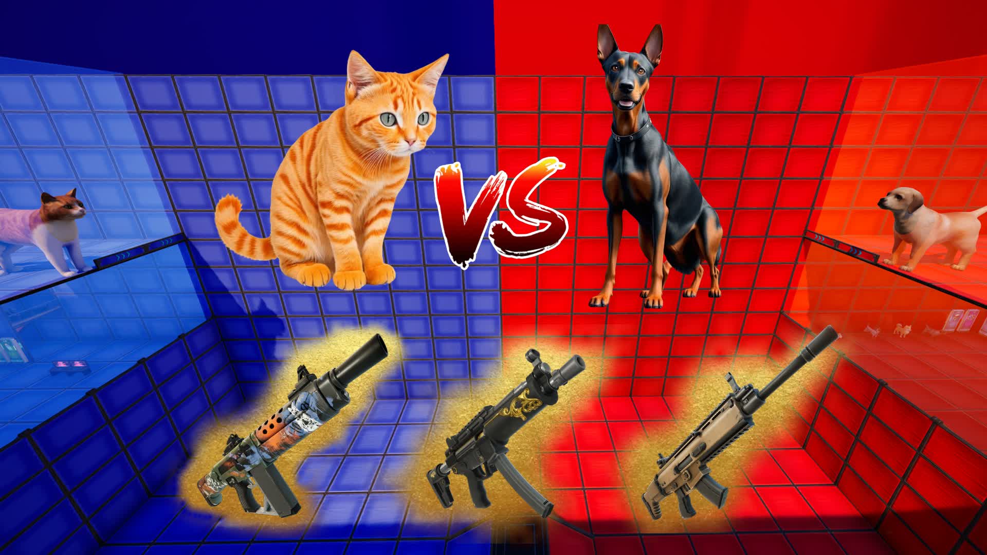 CAT VS DOG RED VS BLUE 5242 5963 6647 Pearl uefn