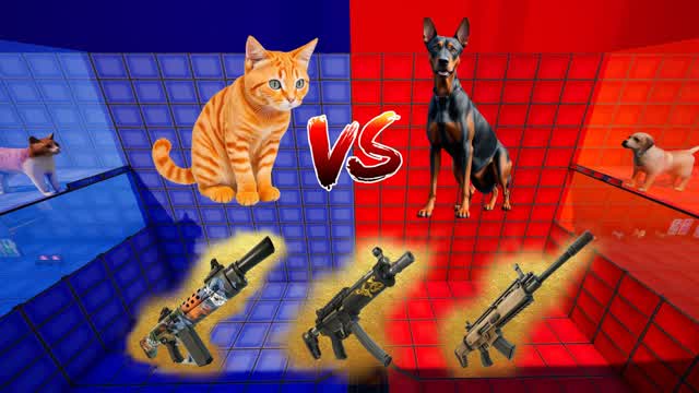CAT VS DOG 🐈🐕 - RED VS BLUE 🔴🔵