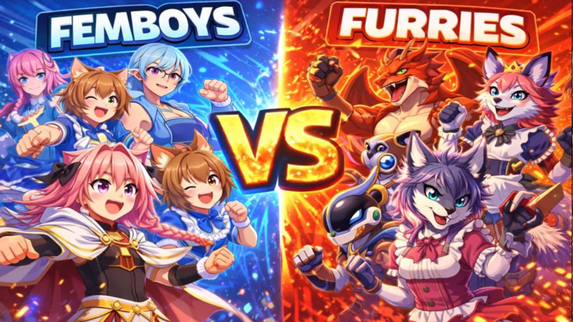 Femboys VS Furries Red Vs Blue