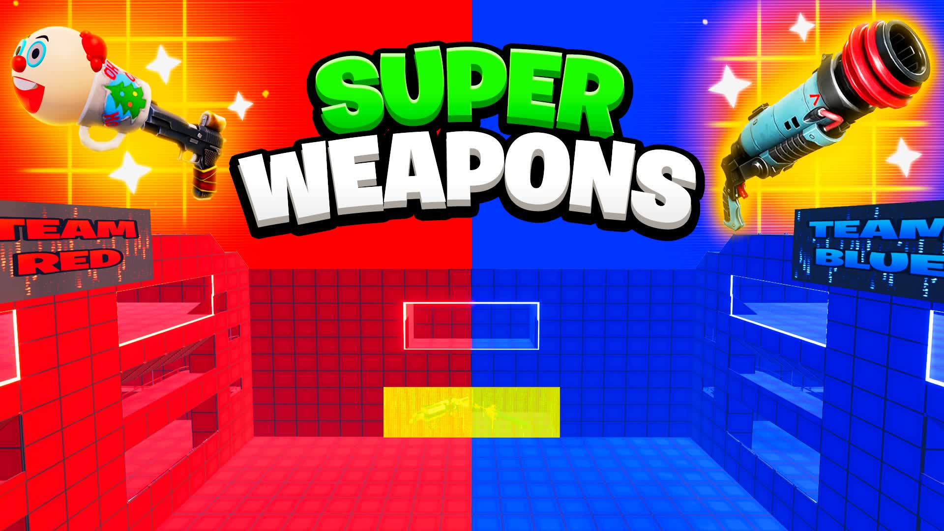 SUPER WEAPONS 🔫 RED VS BLUE 🔴🔵