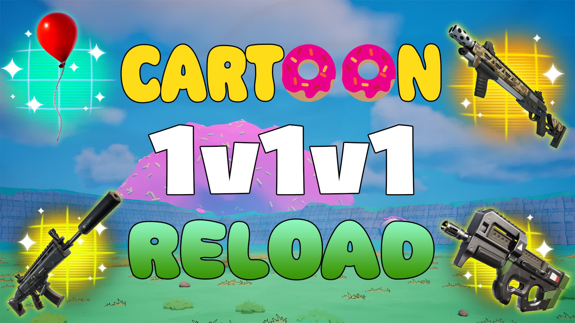 Cartoon 1v1v1 Reload Free For All