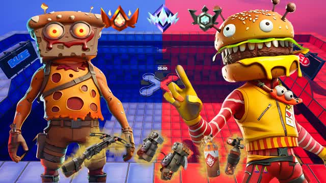 BURGER VS PIZZA🔴🔵