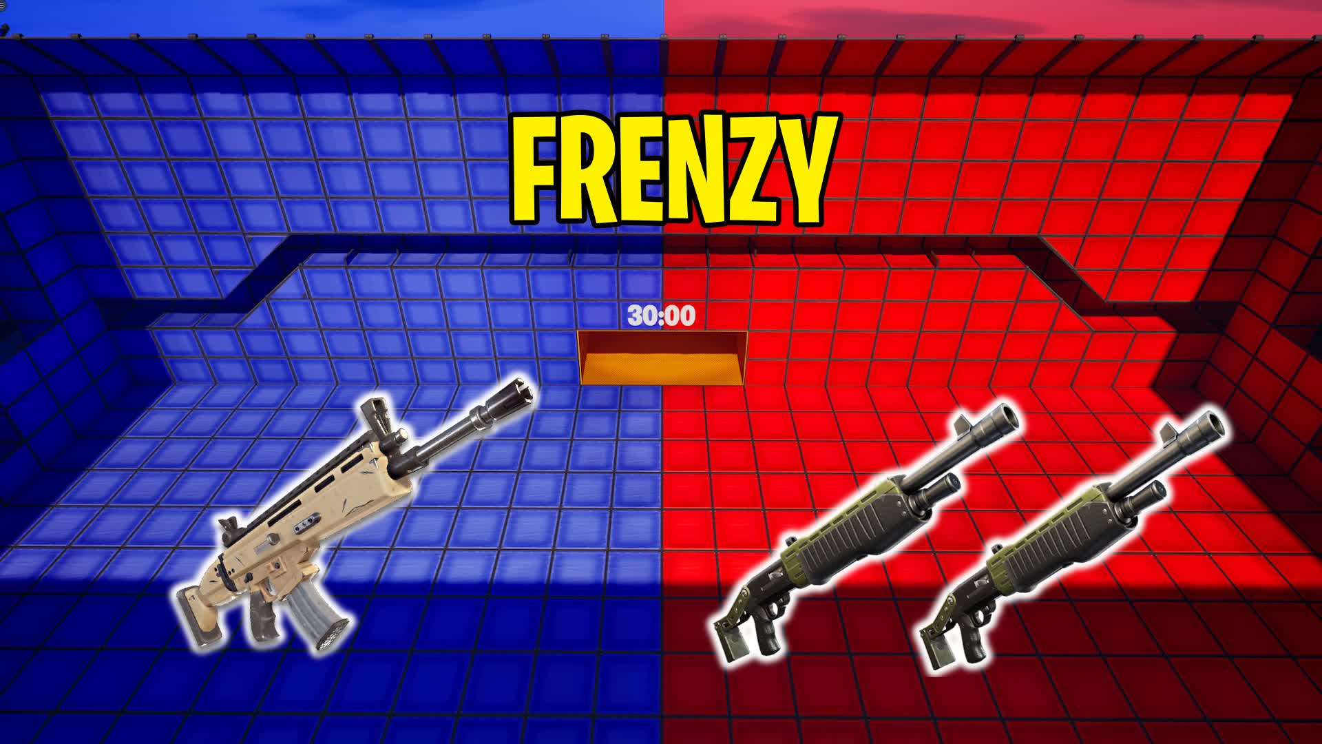 🔥Red Vs Blue FRENZY 926990300855 by rvus Fortnite Creative Map