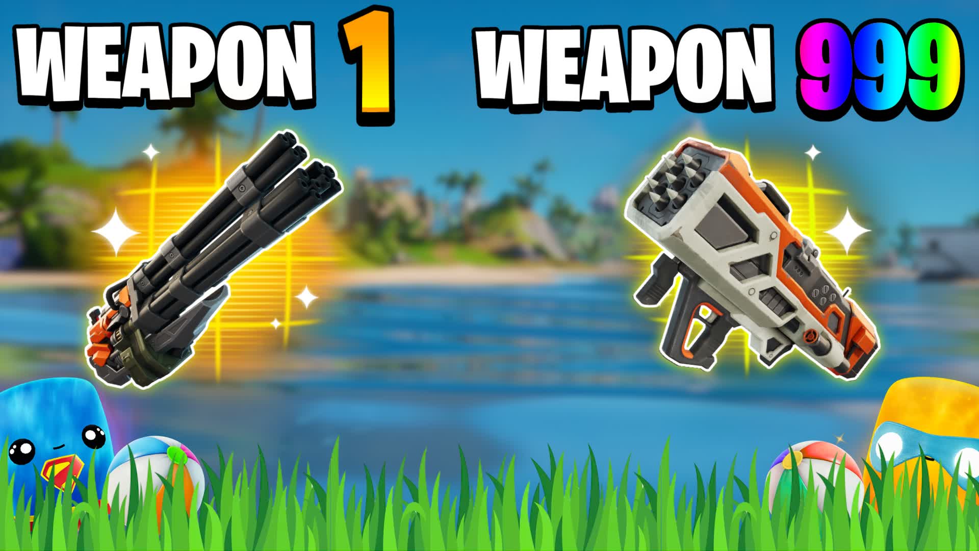 ☀️ ISLAND GUN GAME 🎯 ONE HP