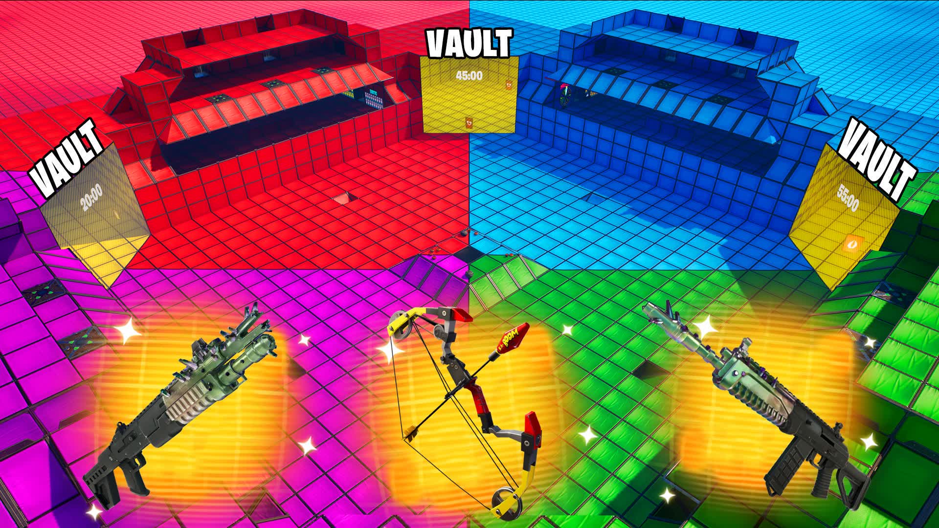 SUPER RED vs BLUE vs GREEN vs PURPLE