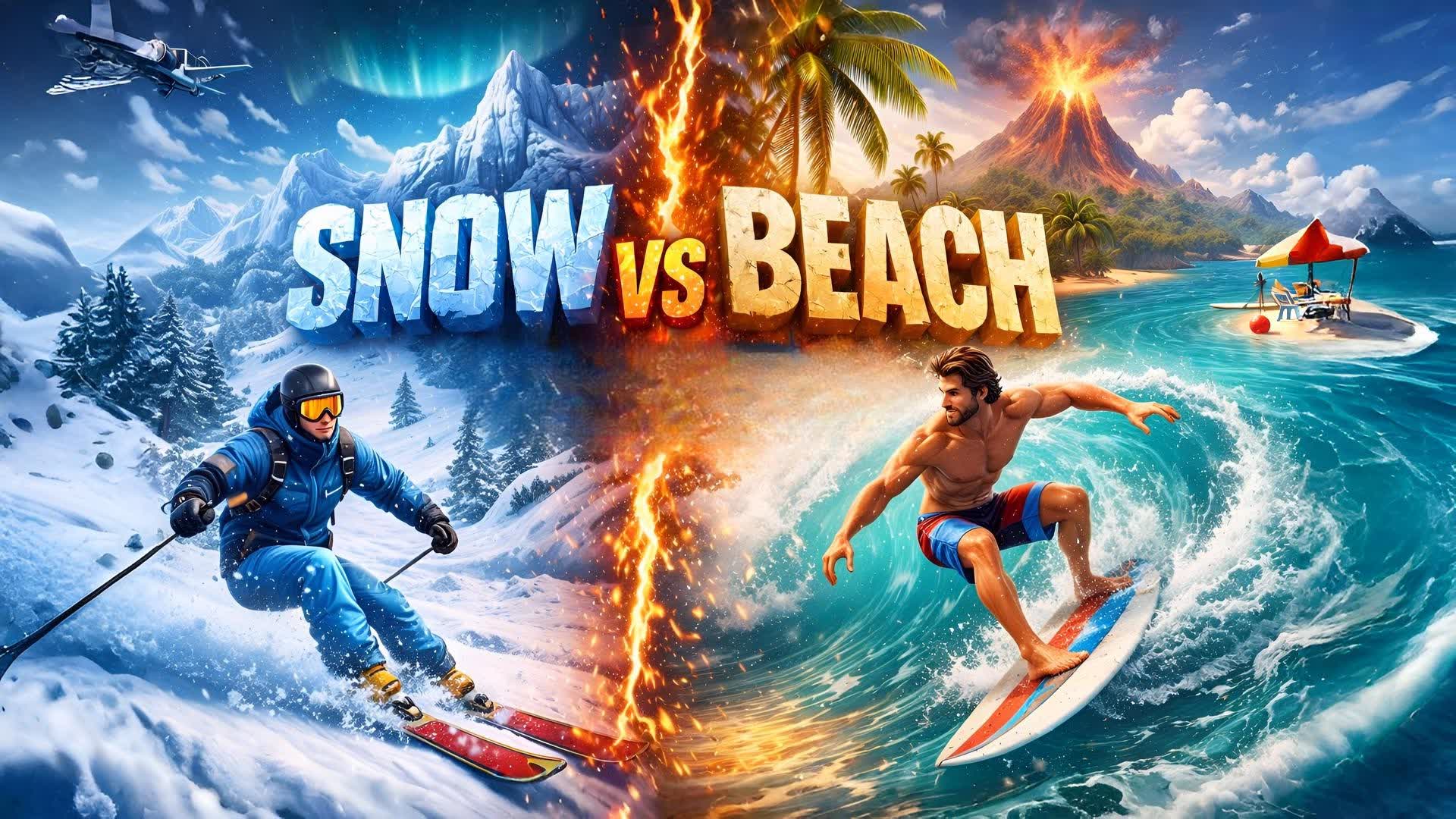 ⛄️WINTER vs BEACH 🌊 PLAYA vs NIEVE ❄️