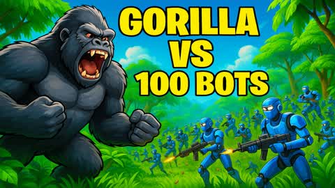 Gorilla vs 100 FN Bots