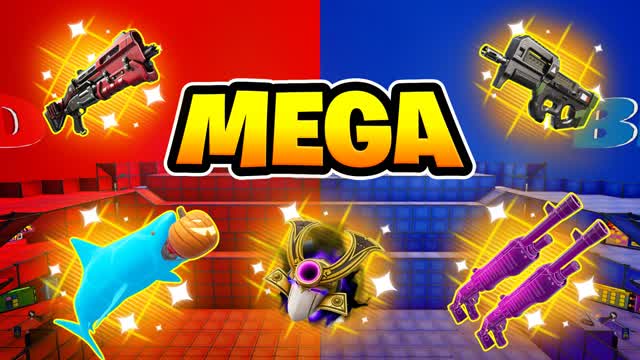 MEGA RED VS BLUE 🔴🔵ALL GUNS & RIDES