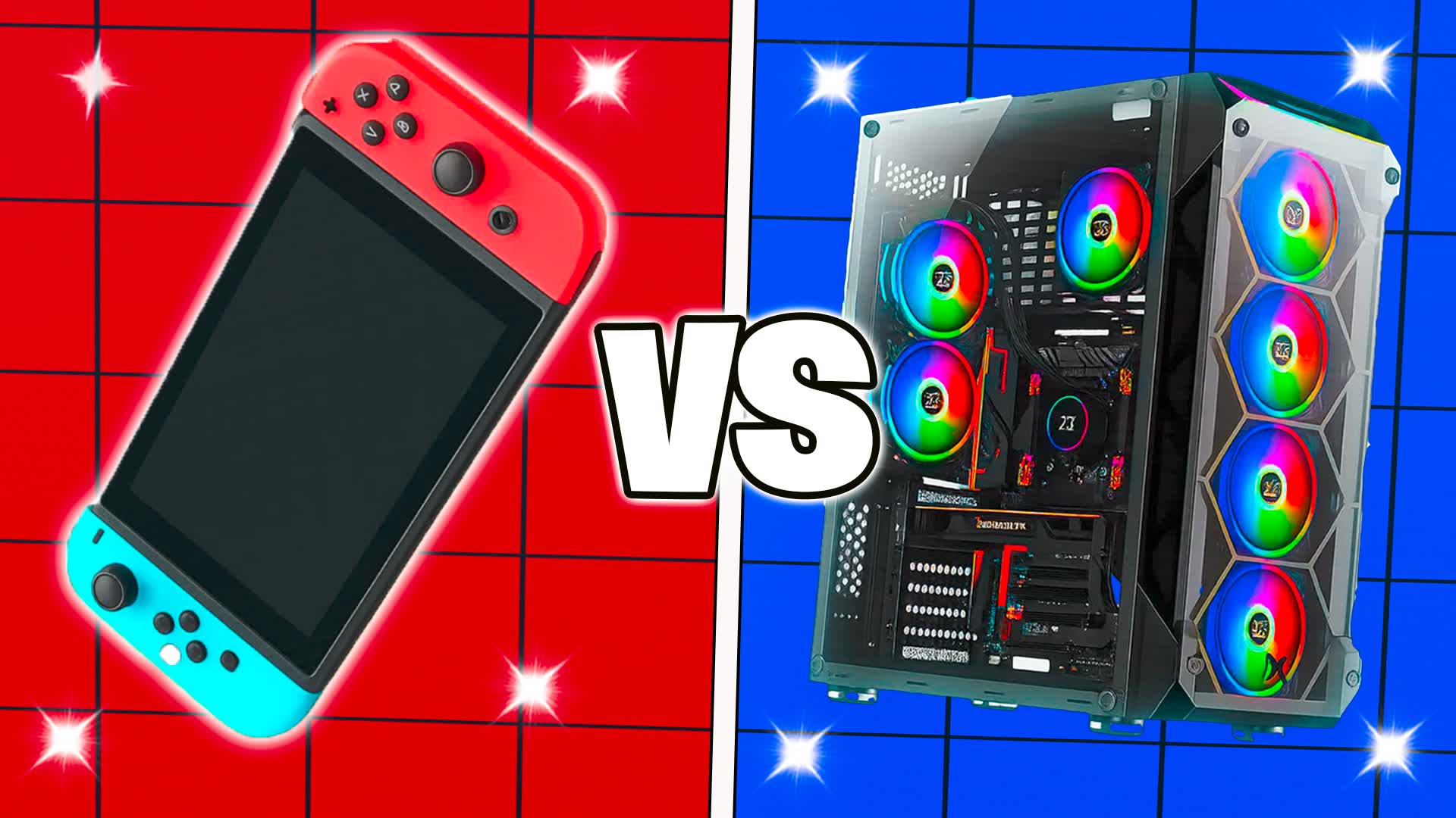 SWITCH VS PC RED VS BLUE🔴🔵