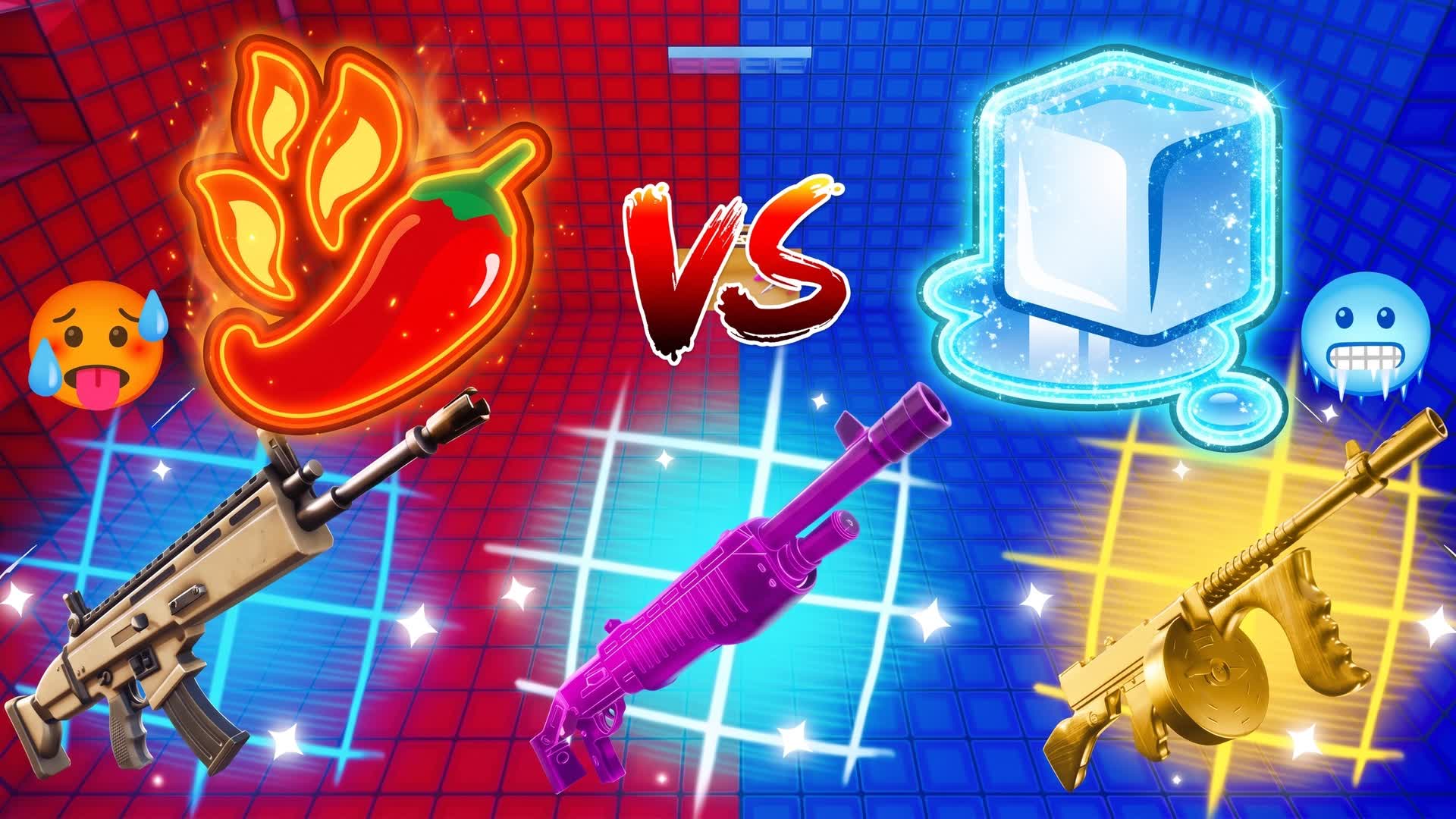 🔥SPICY VS COLD❄️ EPIC BATTLE🎯 — Fortnite island 6720-1001-3431 by SkyCat_Uwu