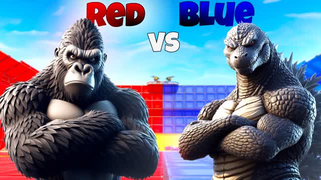 God Zilla Vs King Kong Red VS Blue