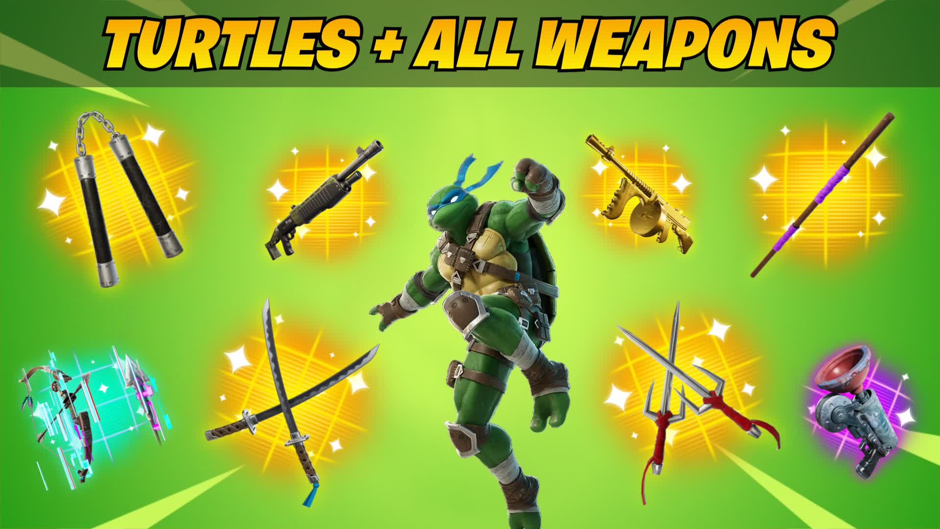 TMNT ALL WEAPONS - FREE FOR ALL