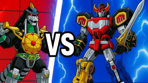 MEGAZORD VS DRAGONZORD RED VS BLUE 🔴🔵